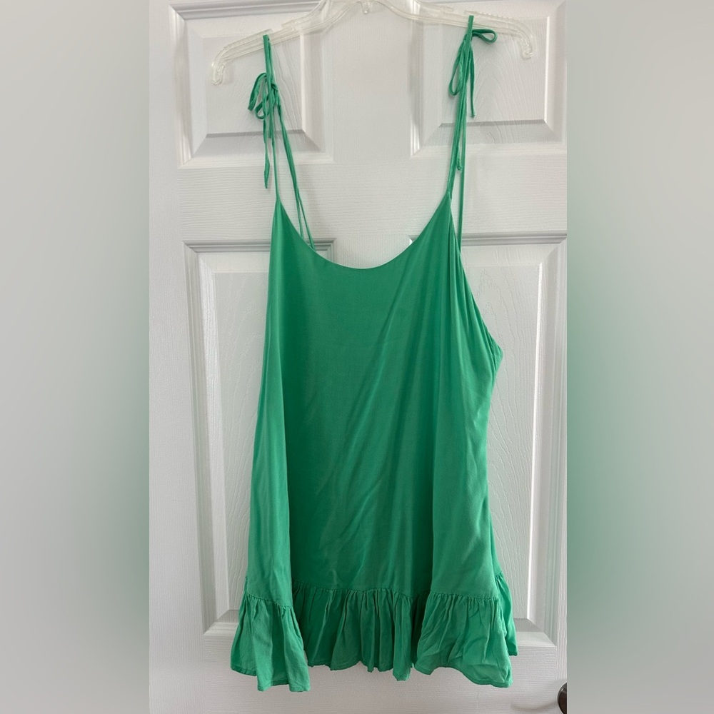 Cotton Candy Green spaghetti strap, mini dress
